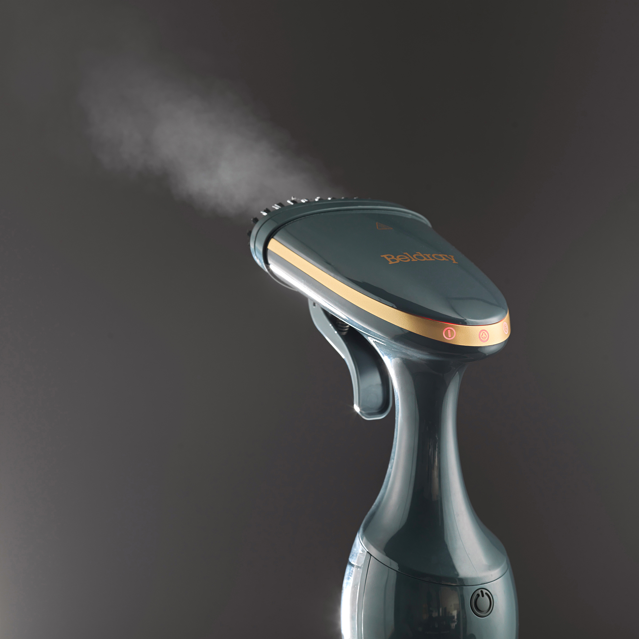 A black Beldray handi steam max pro